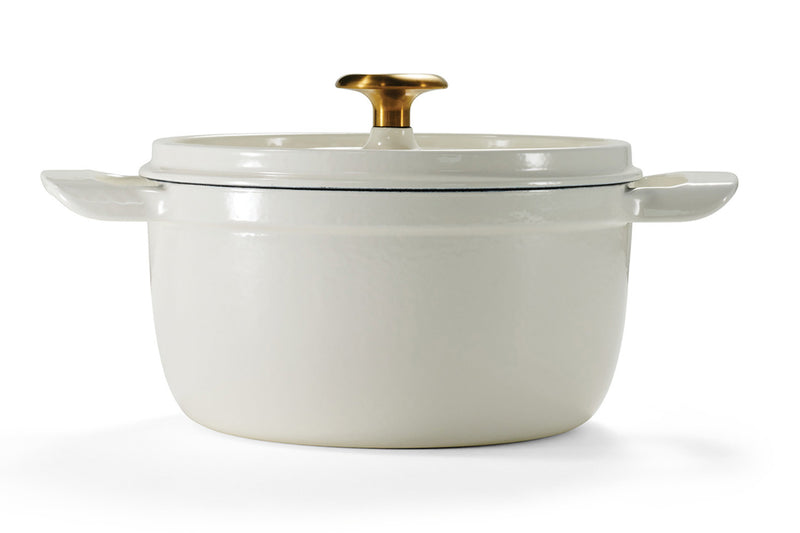 Cocotte ronde Tramontina Ampezzo fonte émaillée latte - 22cm