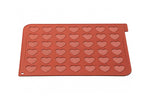 Plaque macarons en silicone 40x30cm 42 empreintes forme coeur