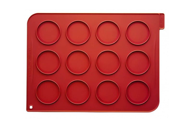 Plaque macarons en silicone 40x30cm 12 empreintes