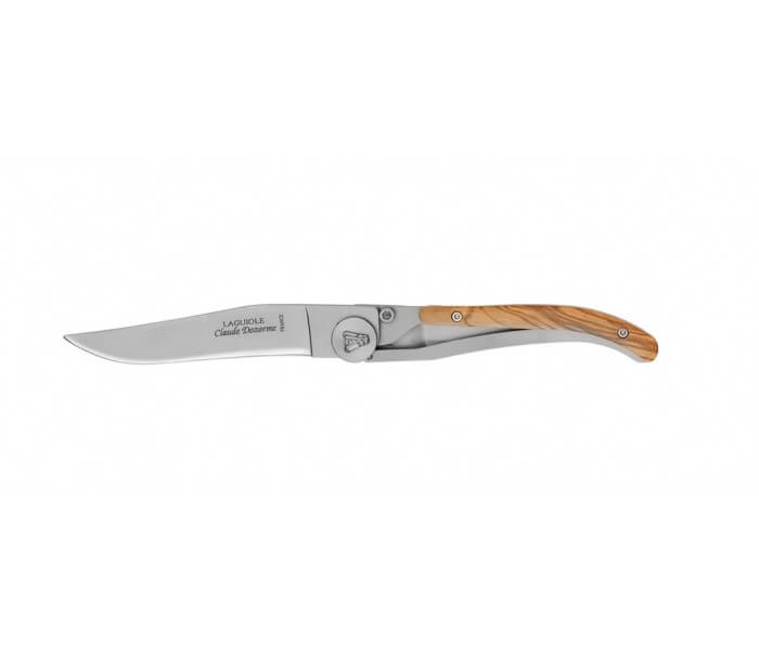 Couteau Laguiole C. Dozorme Lame inox manche olivier 11cm à cran intérieur