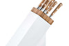Bloc SABATIER Provençao en olivier laqué blanc 5 couteaux forgés acier inox