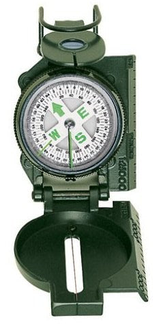 Boussole Herbertz boitier refermable metal gris/vert "ranger"