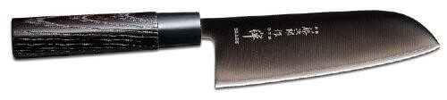 Couteau japonais Santoku Tojiro Zen Black lame 17cm