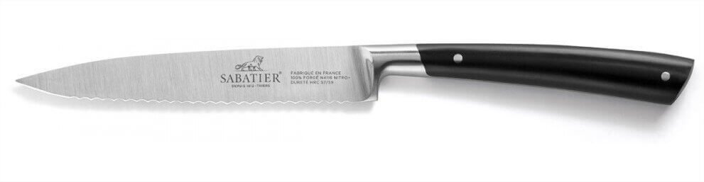 Couteau universel Sabatier Edonist forgé 13cm lame à dents