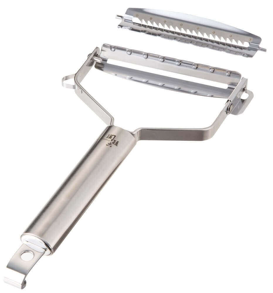 Eplucheur ergonomique KAI tout acier inox + lame à julienne