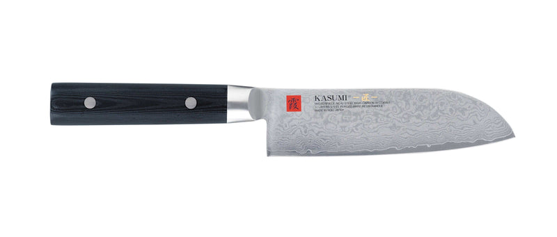 Couteau santoku japonais Kasumi Masterpiece damas haut de gamme 13cm
