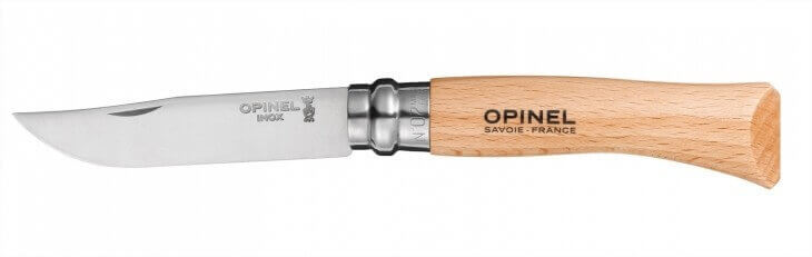 Couteau opinel traditionnel n°7 lame 8cm virole tournante manche en hêtre