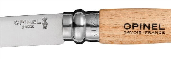 Couteau opinel traditionnel n°7 lame 8cm virole tournante manche en hêtre