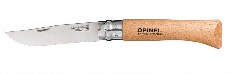 Couteau Opinel traditionnel n°10 lame 10cm virole tournante manche en hêtre