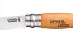 Couteau Opinel Tradition Carbone n°08 lame 8.5cm manche hêtre virole tournante