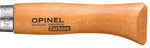 Couteau Opinel Tradition Carbone n°08 lame 8.5cm manche hêtre virole tournante