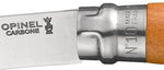 Couteau Opinel Tradition Carbone n°10 lame 10cm manche hêtre + virole tournante