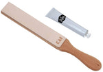 Set de cuir à rasoir KAI + crème de polissage pour aiguisage de finition