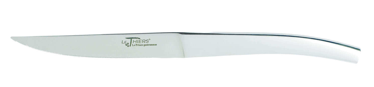Couteau à steak Au Nain Thiers tout inox lame 11cm micro-dentée