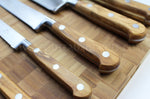 Couteau universel SABATIER Provençao 100% forgé dentelé 12cm en olivier