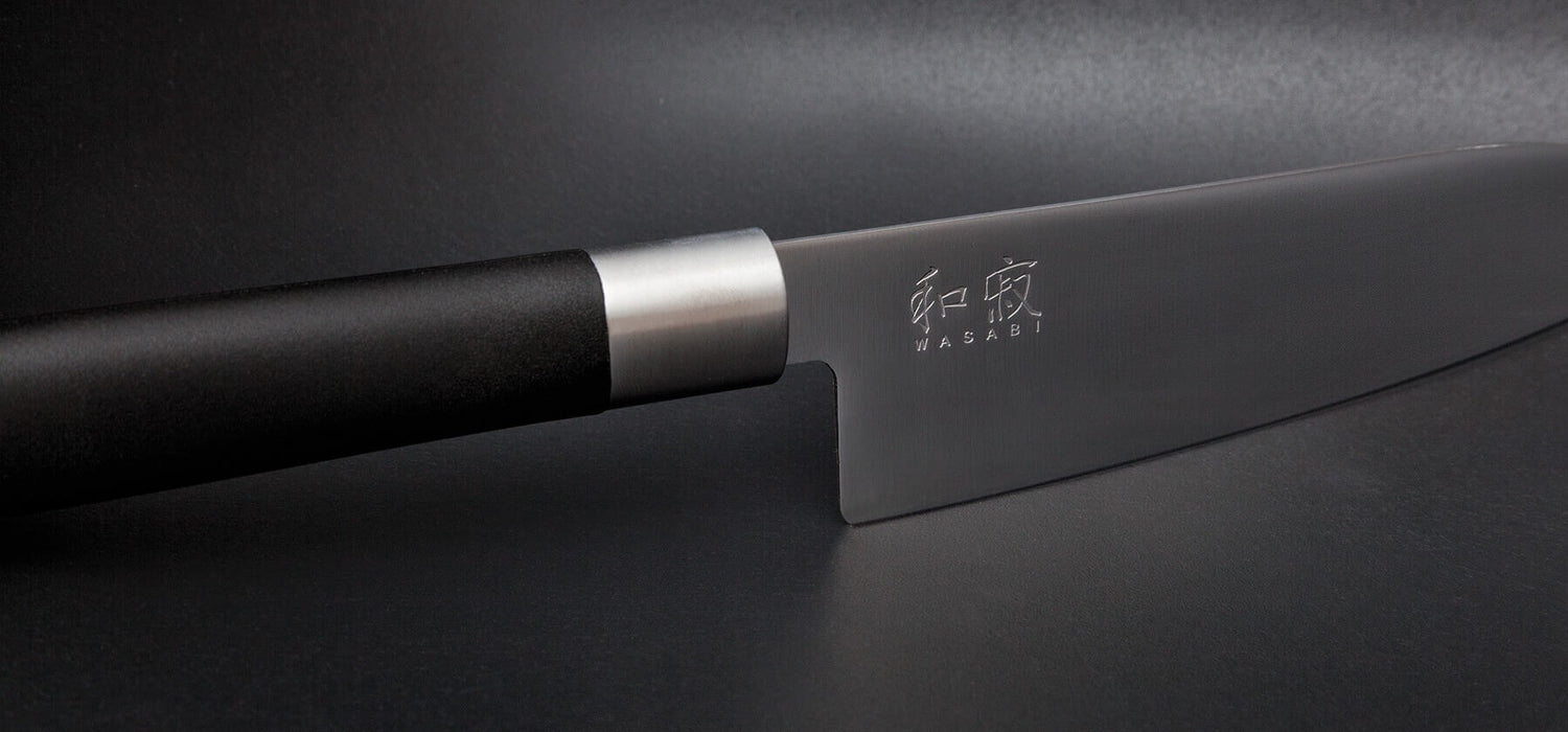 Coffret 2 couteaux à steak japonais KAI Wasabi Black lame 11cm