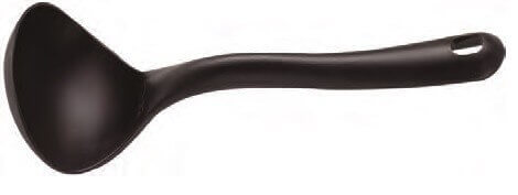 Louche de cuisine professionnelle en polyamide noir 32cm diamètre 9cm - 10cl