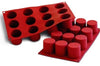 Moule en silicone professionnel Silikomart Silicon Flex 300x175mm 12 cylindres