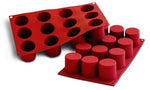 Moule en silicone professionnel Silikomart Silicon Flex 300x175mm 12 cylindres
