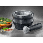 Mortier et pilon Cole & Mason en granit noir élégant - Diamètre 14cm