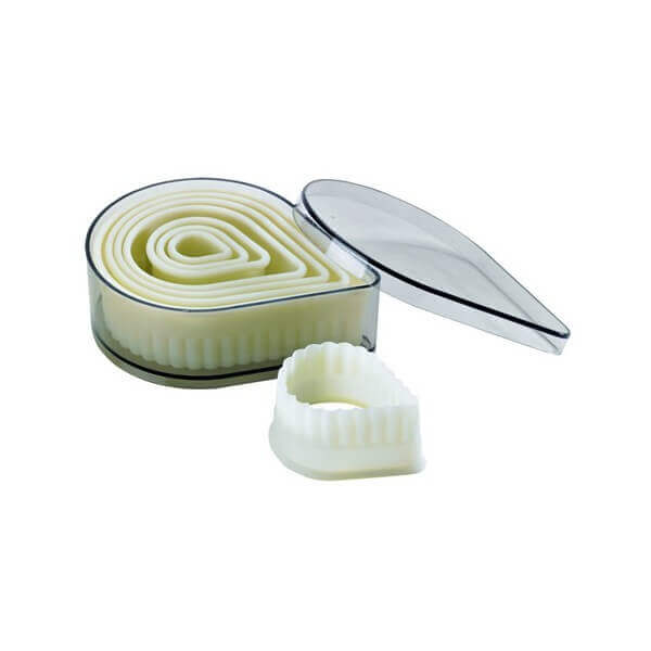 Boite de 7 découpoirs polyglass professionnels forme pointue cannelée