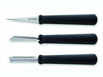 Set à décorer Triangle 3 pièces en inox manche PP noir