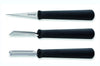 Set à décorer Triangle 3 pièces en inox manche PP noir