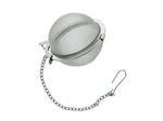 Boule à thé ergonomique acier inox tamis 45mm avec chaînette