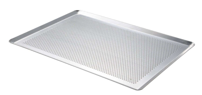 Plaque de cuisson De Buyer aluminium micro perforé 40x30cm - Bords pincés