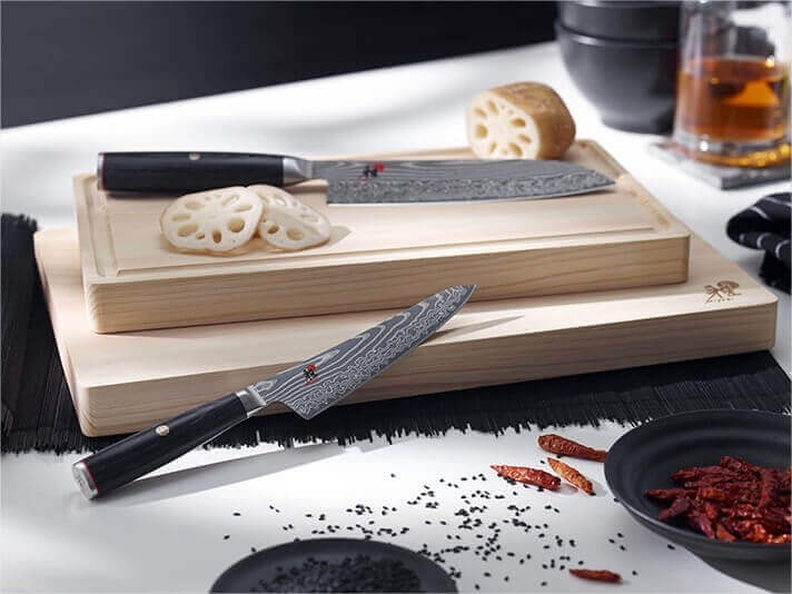 Couteau d'office japonais Miyabi 5000FCD lame 9cm damas 48 couches manche pakkawood