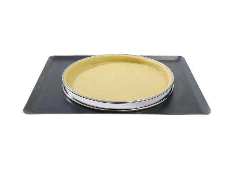 Cercle à tarte De Buyer acier inox bord roulé 10cm - hauteur 2cm