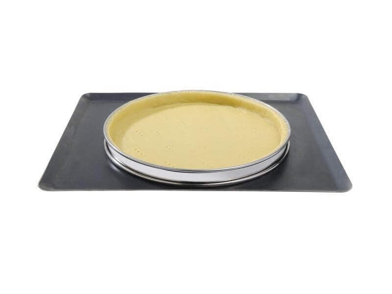 Cercle à tarte De Buyer acier inox bord roulé 28cm - hauteur 2cm