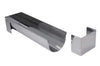 Gouttière multi-usages De Buyer ronde et démontable 30x7.5x6.5 cm acier inox