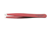 Pince à épiler NOGENT rouge acier inox 9.5cm