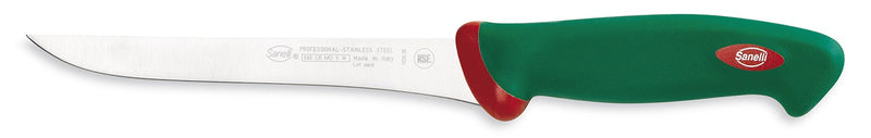 Couteau à désosser professionnel SANELLI Premana lame fine 18cm manche vert