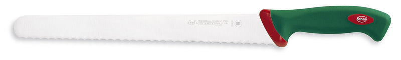 Couteau à pain professionnel SANELLI Premana lame dentelée 32cm manche vert