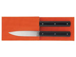Coffret cadeau 2 couteaux de table Perceval 9.47 lame 10cm manche noir