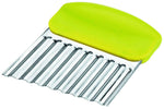 Coupe-légumes lame inox ondulée 8x10cm - manche vert