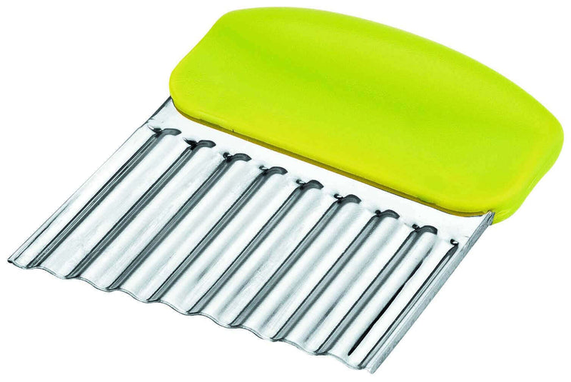 Coupe-légumes lame inox ondulée 8x10cm - manche vert
