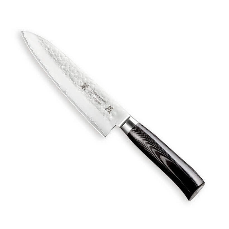 Couteau de chef japonais Tamahagane Tsubame lame martelée 18cm acier VG5