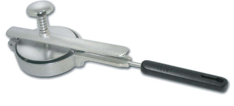 Reconstitueur de steak haché manuel rond en inox
