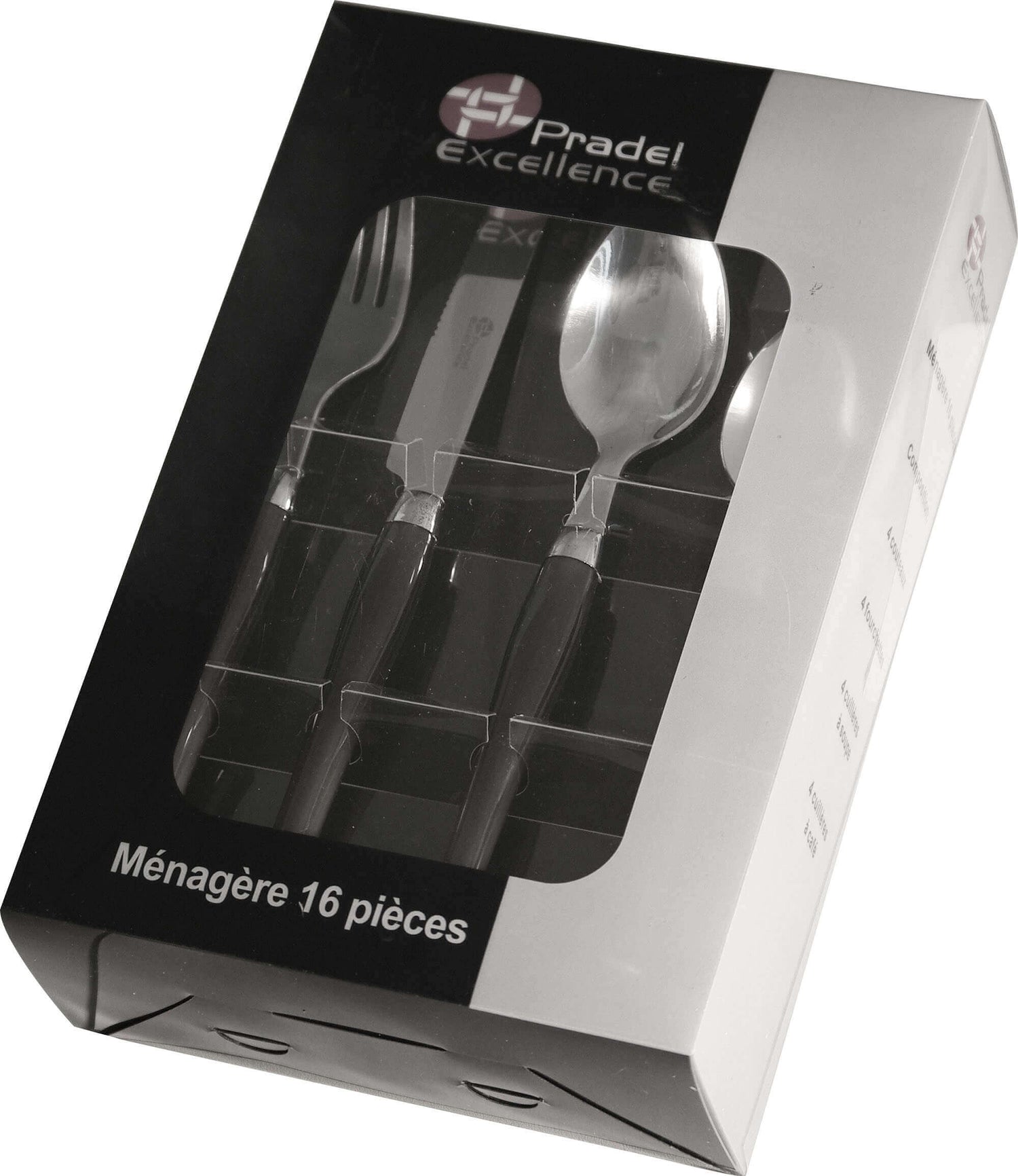 Ménagère 16 couverts Pradel Excellence Jakarta coloris noir