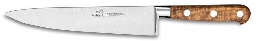 Couteau de chef SABATIER Provençao 100 % forgé 20 cm manche olivier