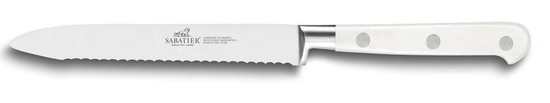 Couteau universel Sabatier Toque blanche 100% forgé denté 12cm