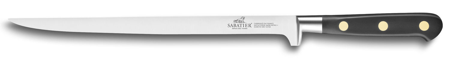 Couteau filet suédois SABATIER Idéal Inox 100% forgé rivets laiton lame 22cm