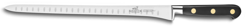 Couteau à saumon SABATIER Idéal Inox 100% forgé rivets laiton alvéolé 30cm
