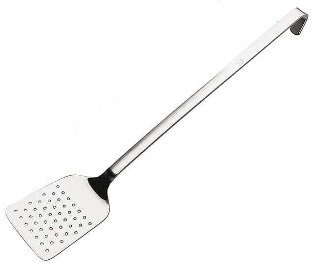 Spatule ajourée professionnelle Matfer acier inox 18/10 monobloc 50cm