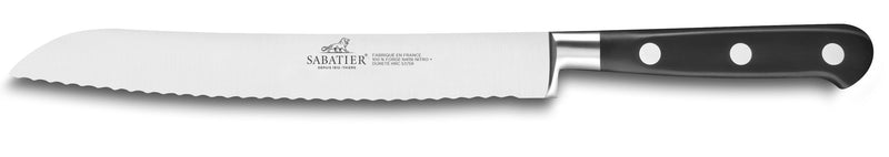 Couteau à pain SABATIER Idéal Inox 100% forgé lame dentée 20cm