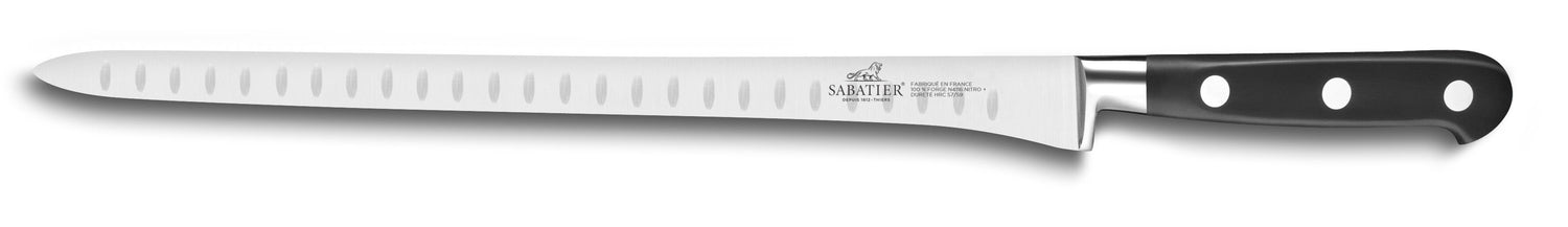 Couteau à saumon SABATIER Idéal Inox 100% forgé lame alvéolée 30cm