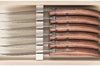 Coffret 6 couteaux à steak Laguiole C. DOZORME lames dentelées manches bubinga